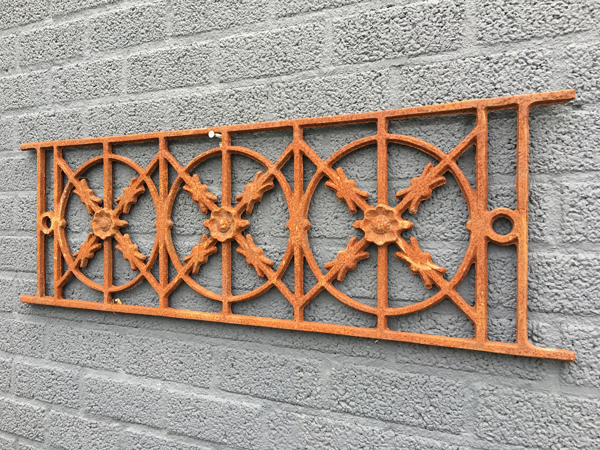 Raamrooster Cast iron window grill, raamrooster, massief smeedijzer, rust-bruin ...